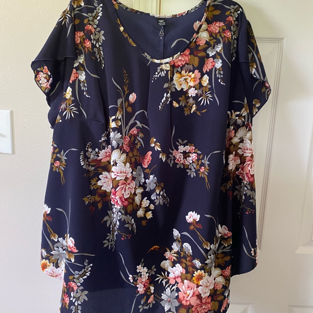 Floral Navy Women's Top
